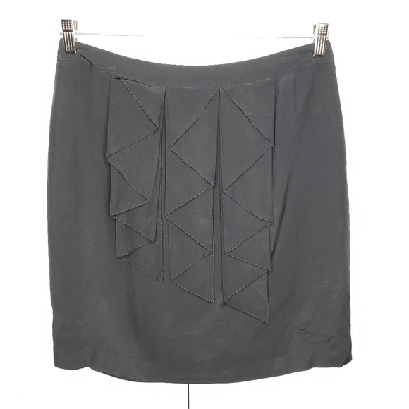 Odille Anthropologie Front Drap Knee Length 8_Pencil Skirt 12 - Picture 1 of 7